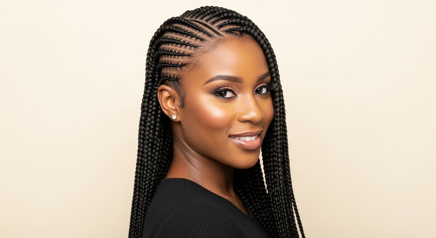 braids facing right